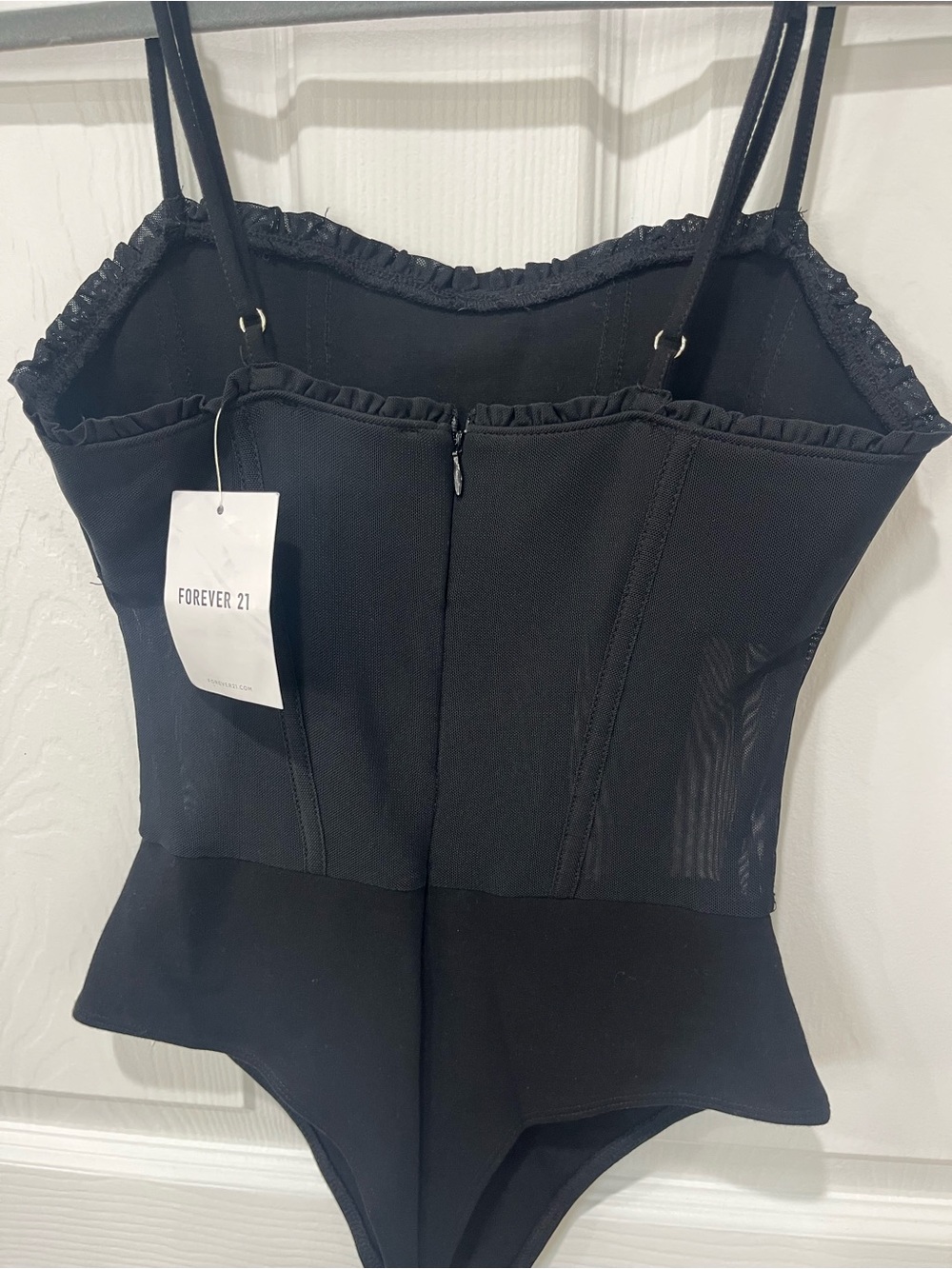 NWT Forever 21 Sheer Cutout Bodysuit